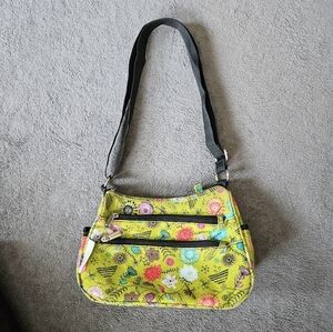2012 Amylee Weeks Floral Yellow, Art Deco/Retro Shoulder Bag/Purse